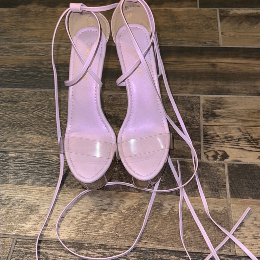 Elegant Purple Strappy Heels